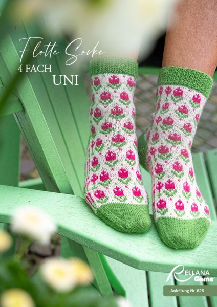 Strickset Tulpensocken - Happy Flower Socks by Stellaluma